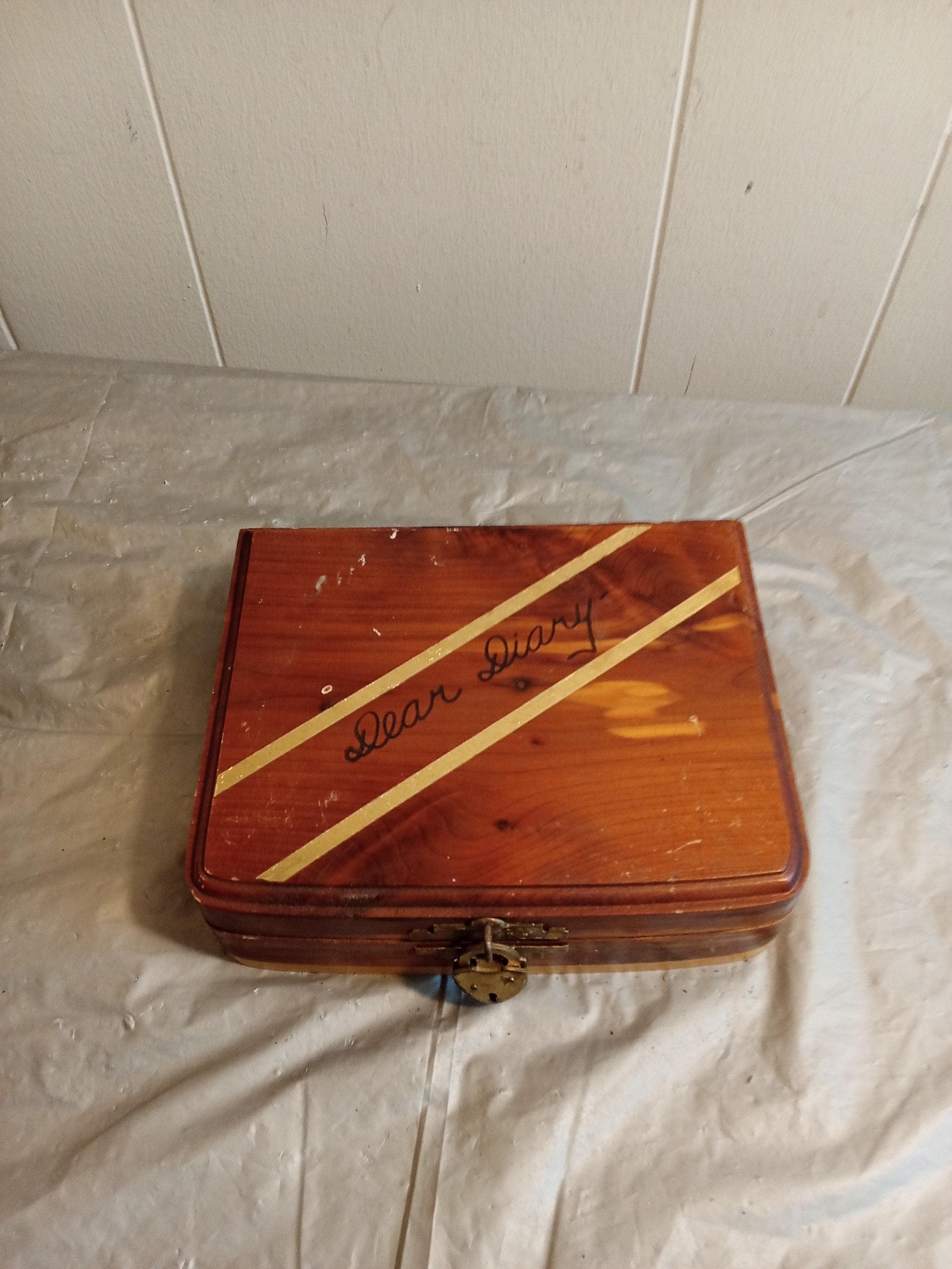 ヴィンテージ ツートンウッド ダイアリー 記念品ボックス - Etsy 日本