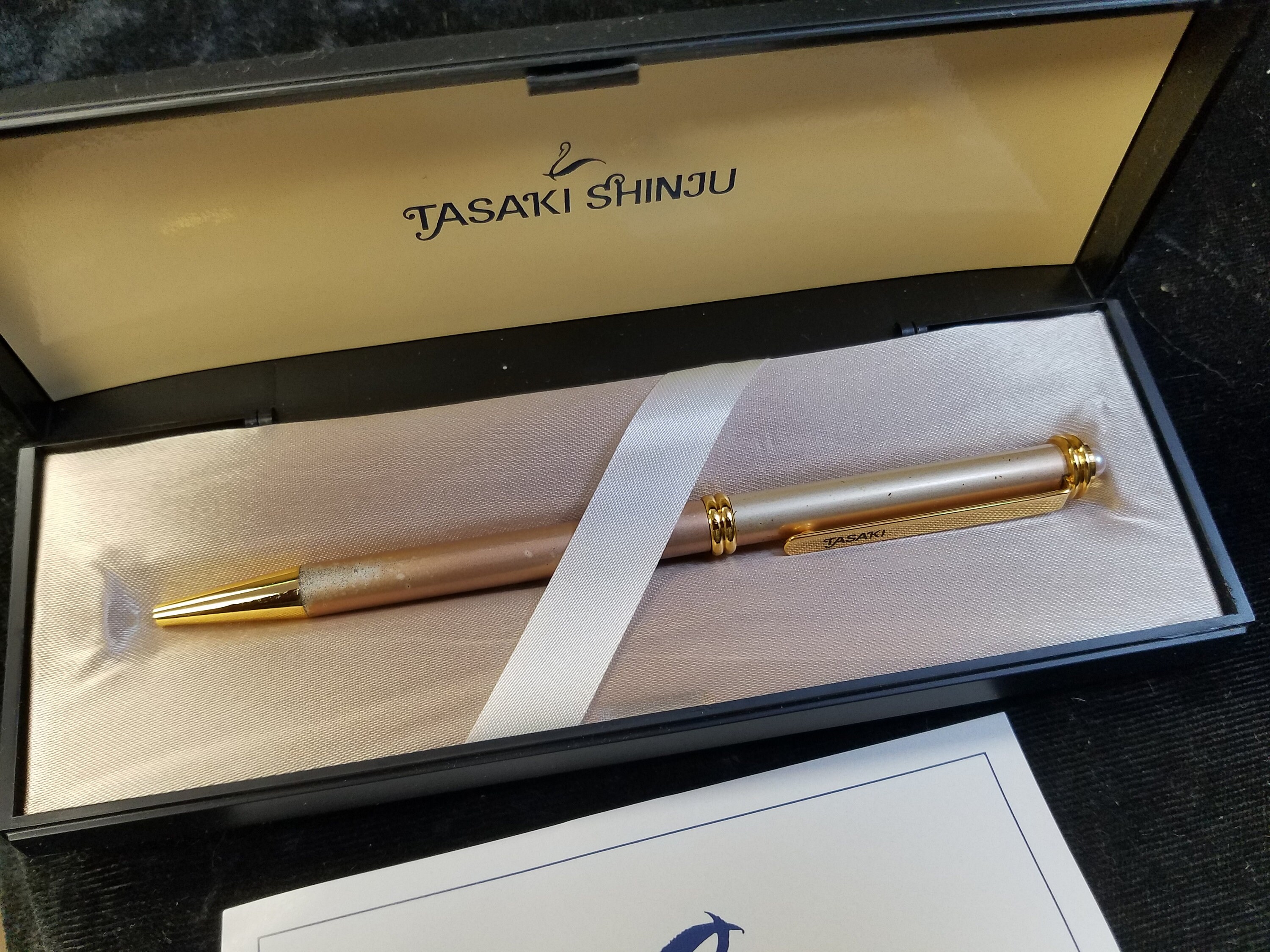 Tasaki Shinju Ballpoint Pen in Original Case With Pearl on Top - Etsy
