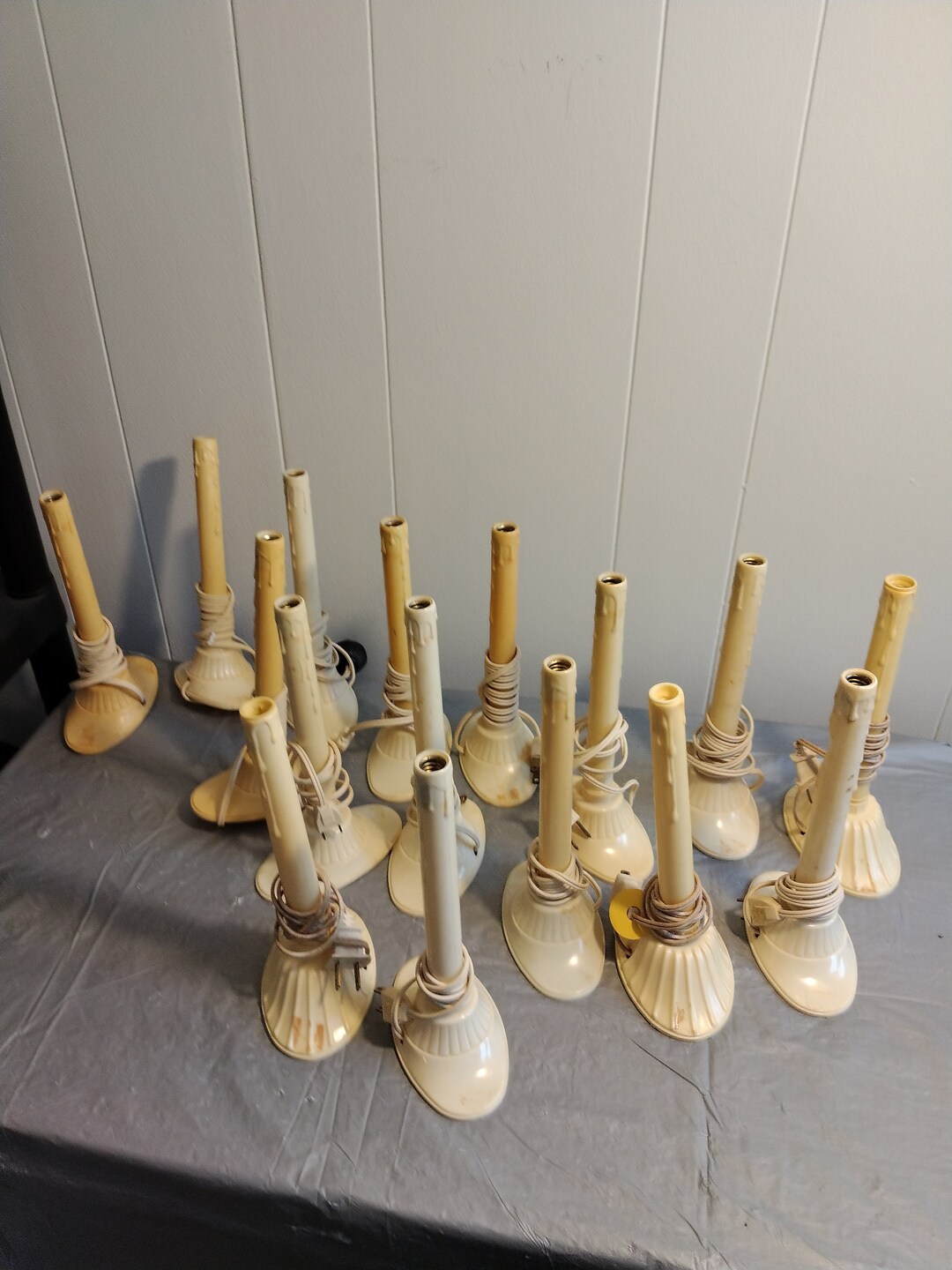 16 Vintage Electric Candles, Corded Christmas Candles Etsy