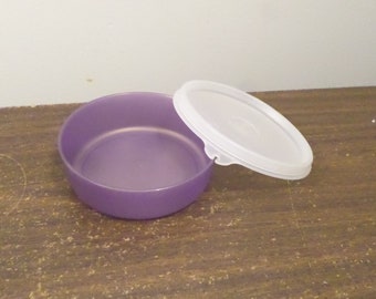 3 NOS Vintage Tupperware Little Wonders Containers with Lids, Tupperware Purple Container 1286