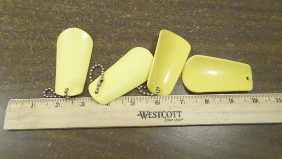 Vintage Tupperware shoehorn portachiavi-portachiavi in plastica gialla ~ regalo pratico per chiunque Scarpe Solette e accessori Calzanti e calzascarpe 