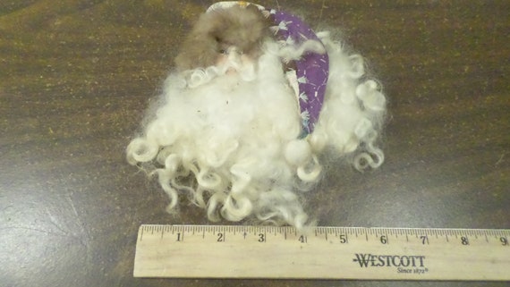 Vintage Handmade Victorian Santa Pin with Fur Hat… - image 4