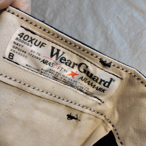 2 Vintage Wear Guard Navy Pleated Uniform Pants 4… - image 4