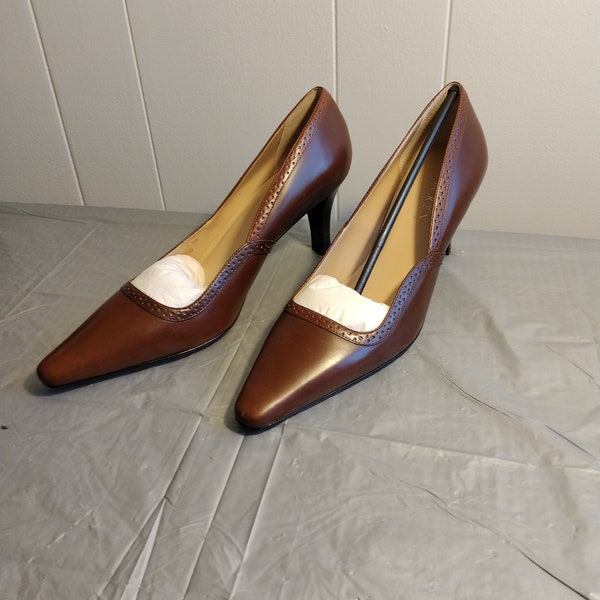 Ralph Lauren Shoes, 9B, Brown Heeled Pumps, Ralph Lauren Irina Pumps Cognac