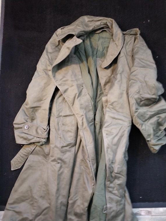 Vintage Military Army Trench Coat with Button Out Lin… Gem