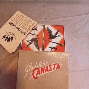 2 Decks Vintage Gladstone Canasta Card Decks, Caça ao Pato Temática