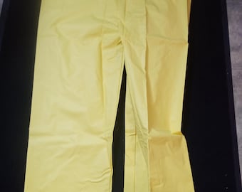 2 NOS Jomac PVC Protective Bibs Coveralls, Yellow Rain Bibs Medium, Read Description