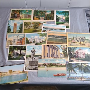 17 cartes postales vintage des années 40 50, exposition Golden Gate 1940, Junipero Serra