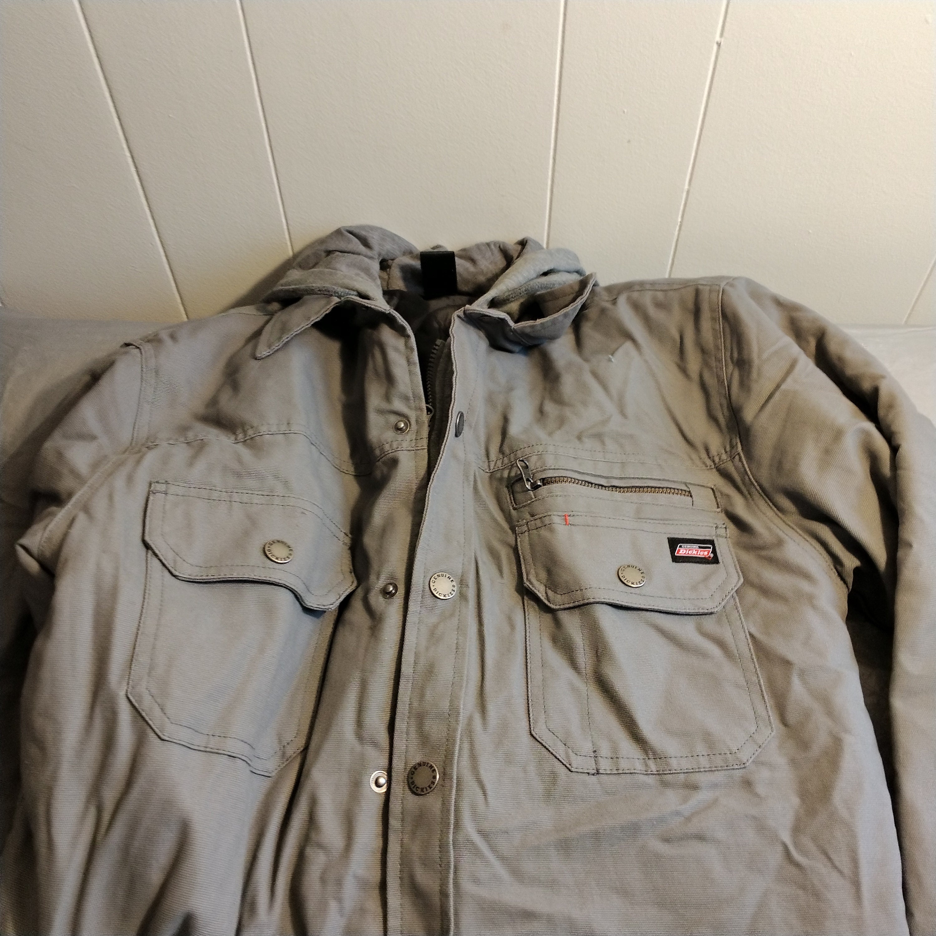 Dickies Graue Jacke mit S, Österreich Etsy Kapuze Arbeitsjacke 