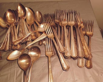 48pc International Silver Co XII Triple Plate Silverware Dinner