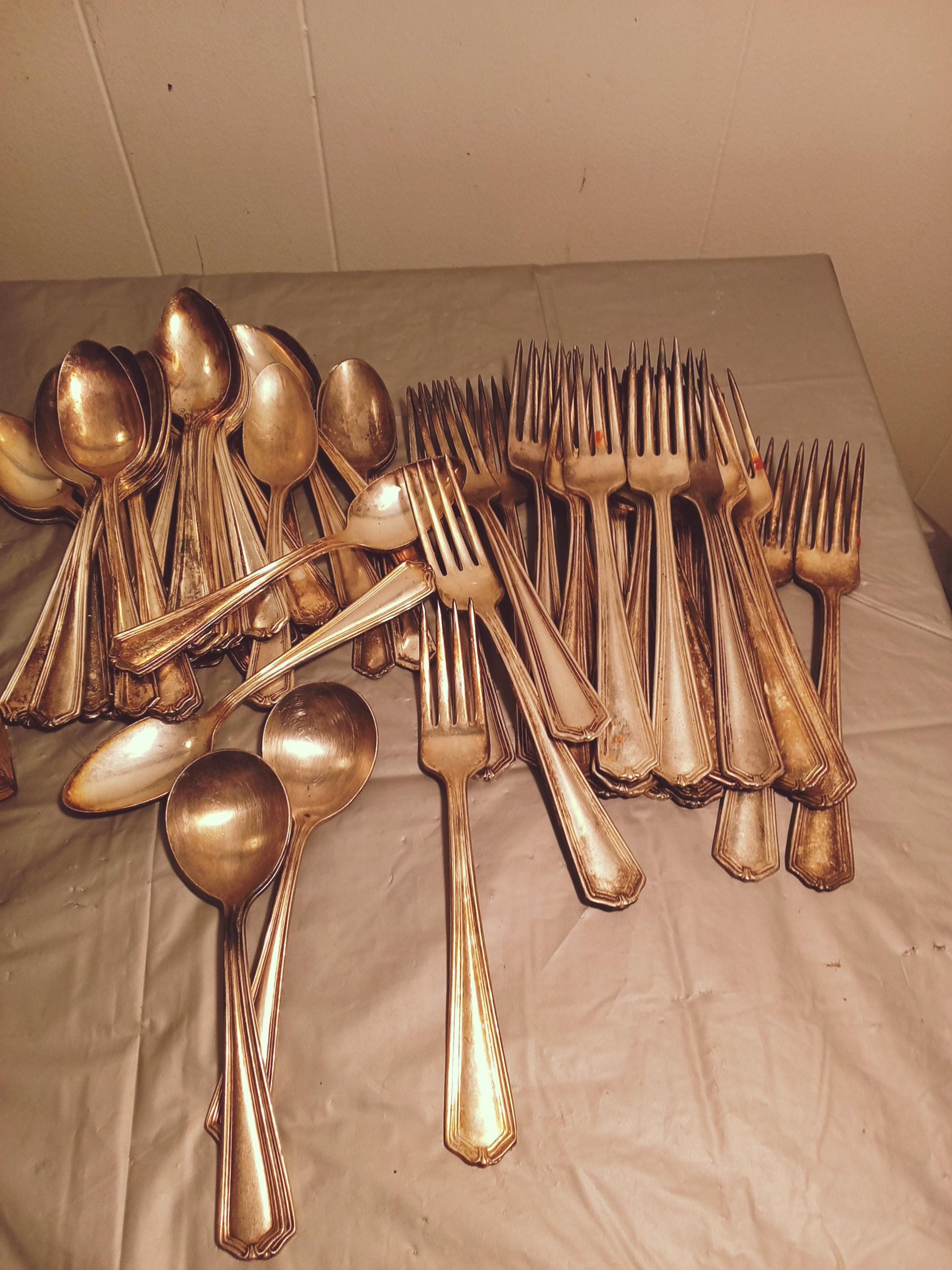 48pc International Silver Co XII Triple Plate Silverware Dinner