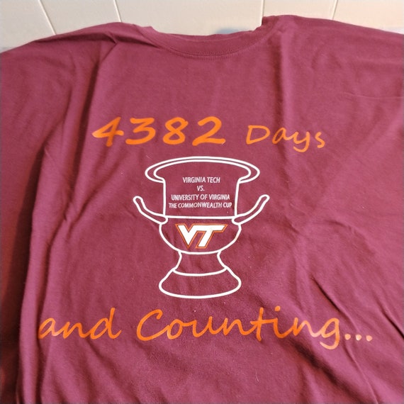 Vintage Virginia Tech T Shirt, 4382 Days Virginia 