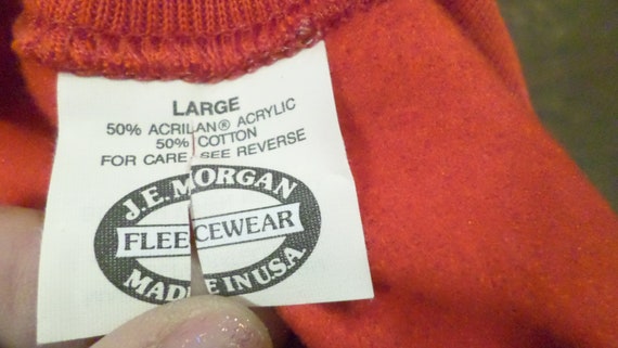 Vintage JE Morgan Red Christmas Sweatshirt Large - image 4