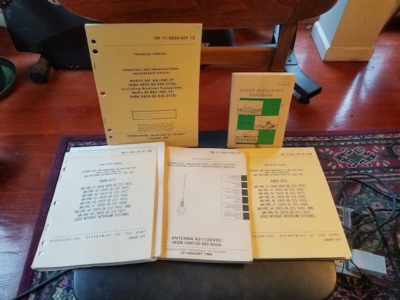 5 Vintage 1970 S 1980 S Us Army Radio Handbook Etsy