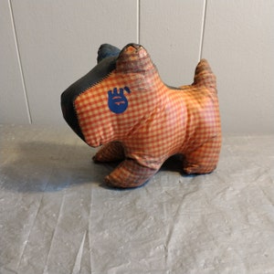 Vintage Stuffed Dog Toy, Scottie Dog, Stuffed Scottish Terrier