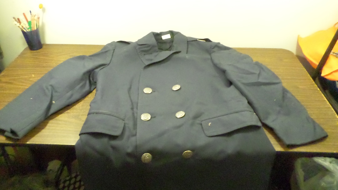 Vintage Men's Military Dress Coat, Army Navy Military Trench Coat Over