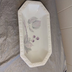 Vintage Rosenthal Group Germany Classic Rose Oval Platter, Grape Leaf Plate
