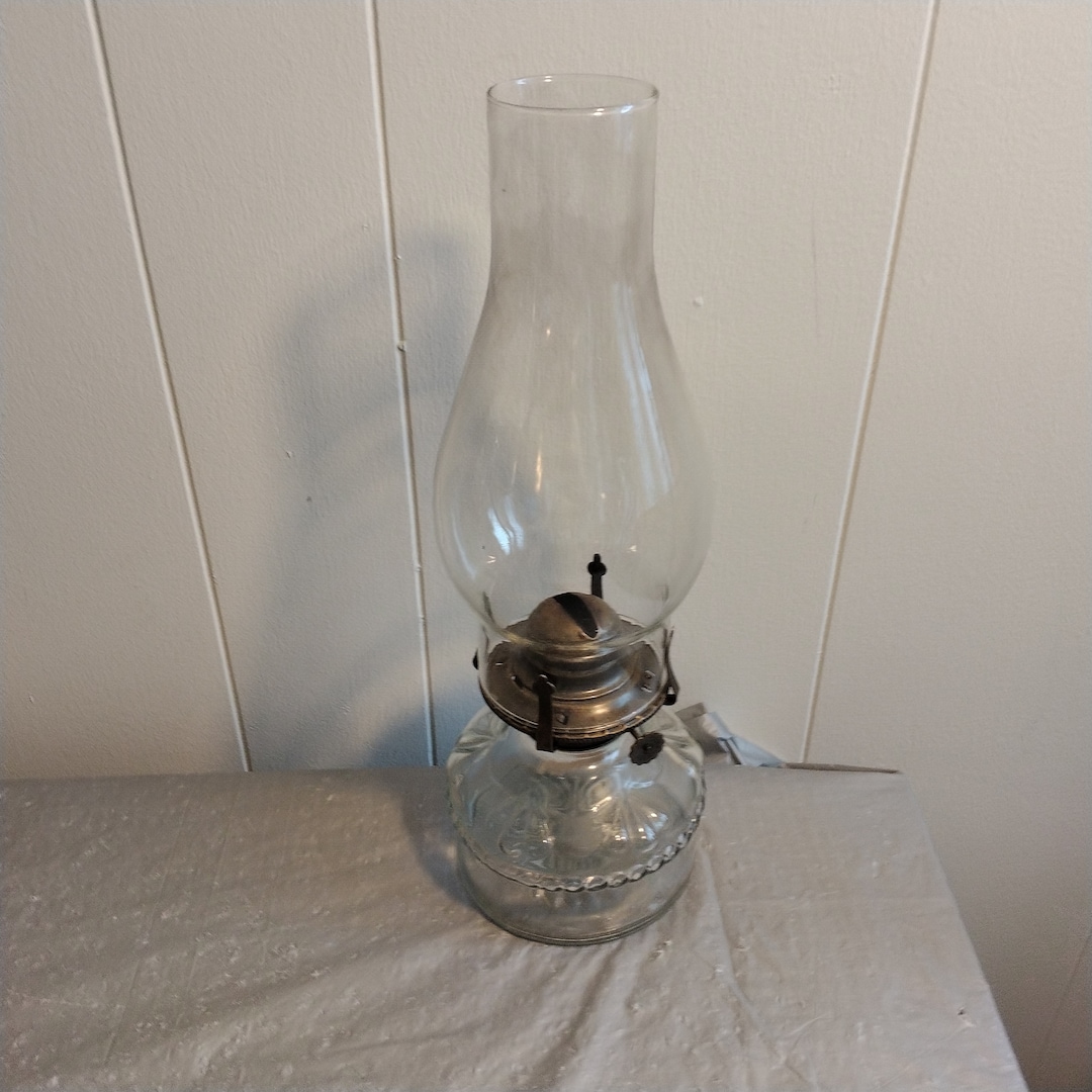 Vintage Eagle Oil Lamp, Clear Glass Oil Lamp Etsy