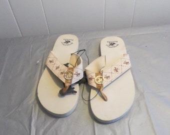 NOS Beverly Hills Polo Club Flip Flop Sandals Thongs Size 9