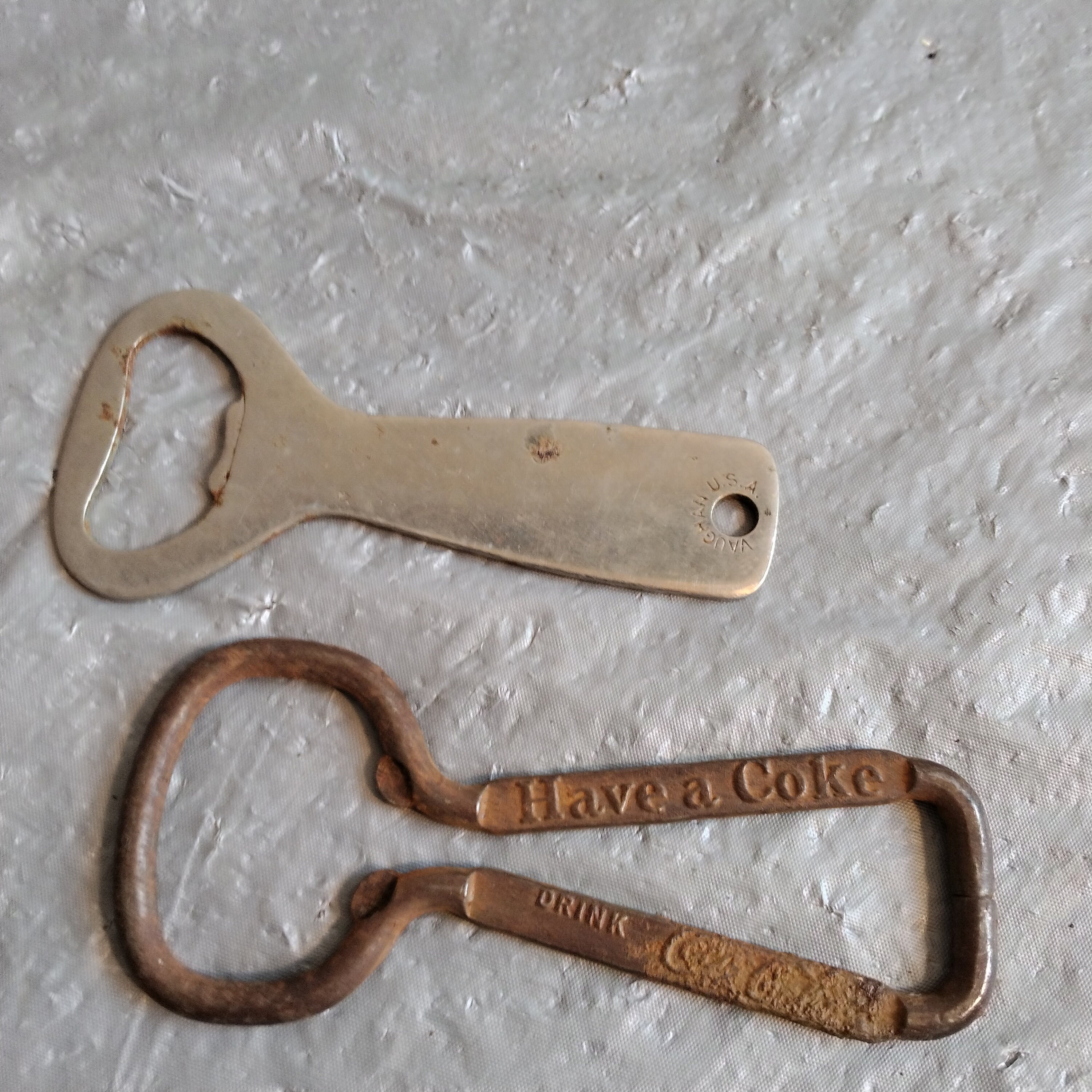 2pc Vintage Soda Advertising Can Bottle Openers, Coca Cola Canda