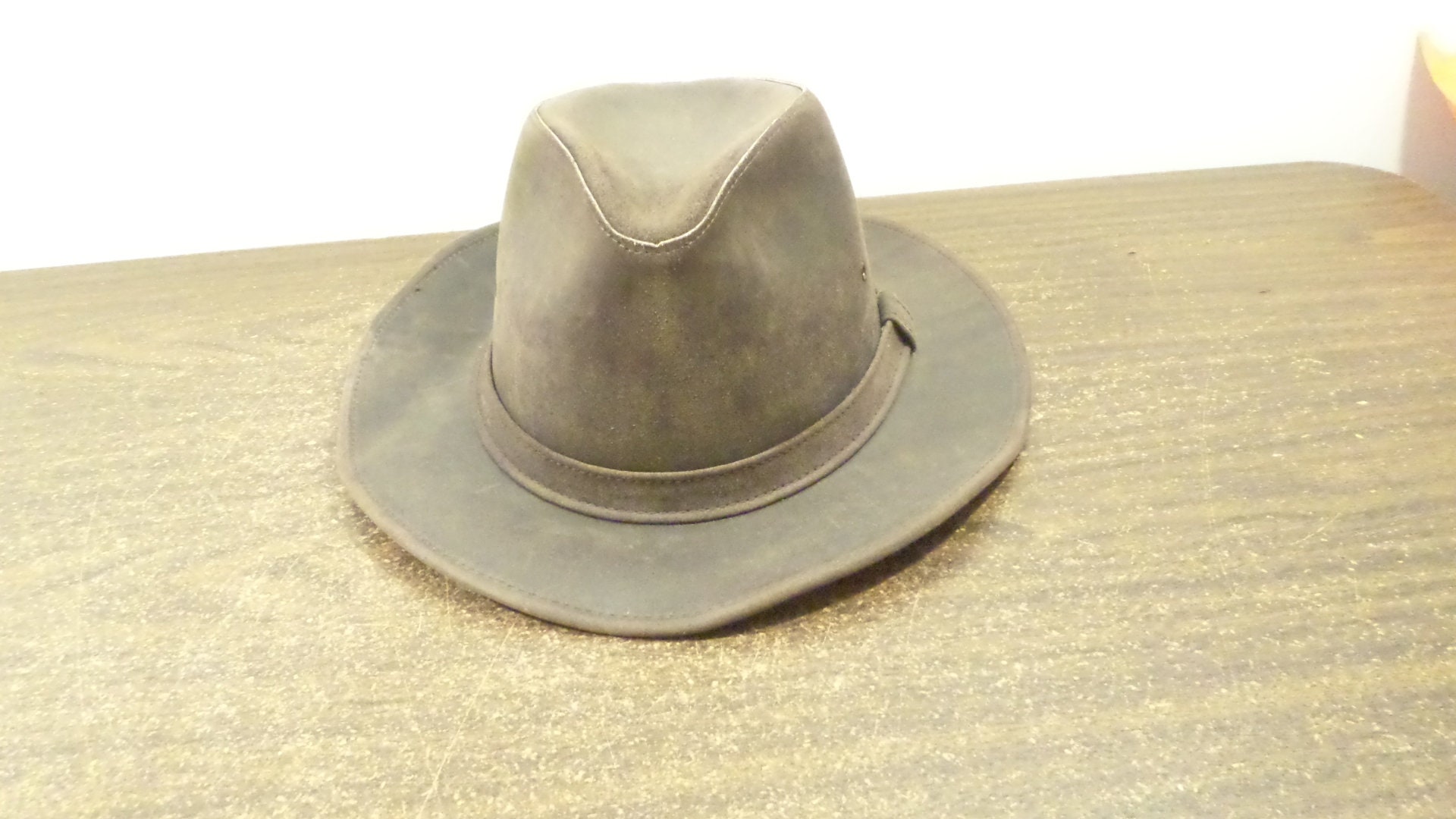 Minnetonka Leather Hat, Leather Outback Hat 