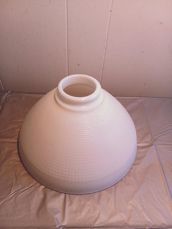 ヴィンテージホワイトミルクガラスランプシェード - Etsy 日本