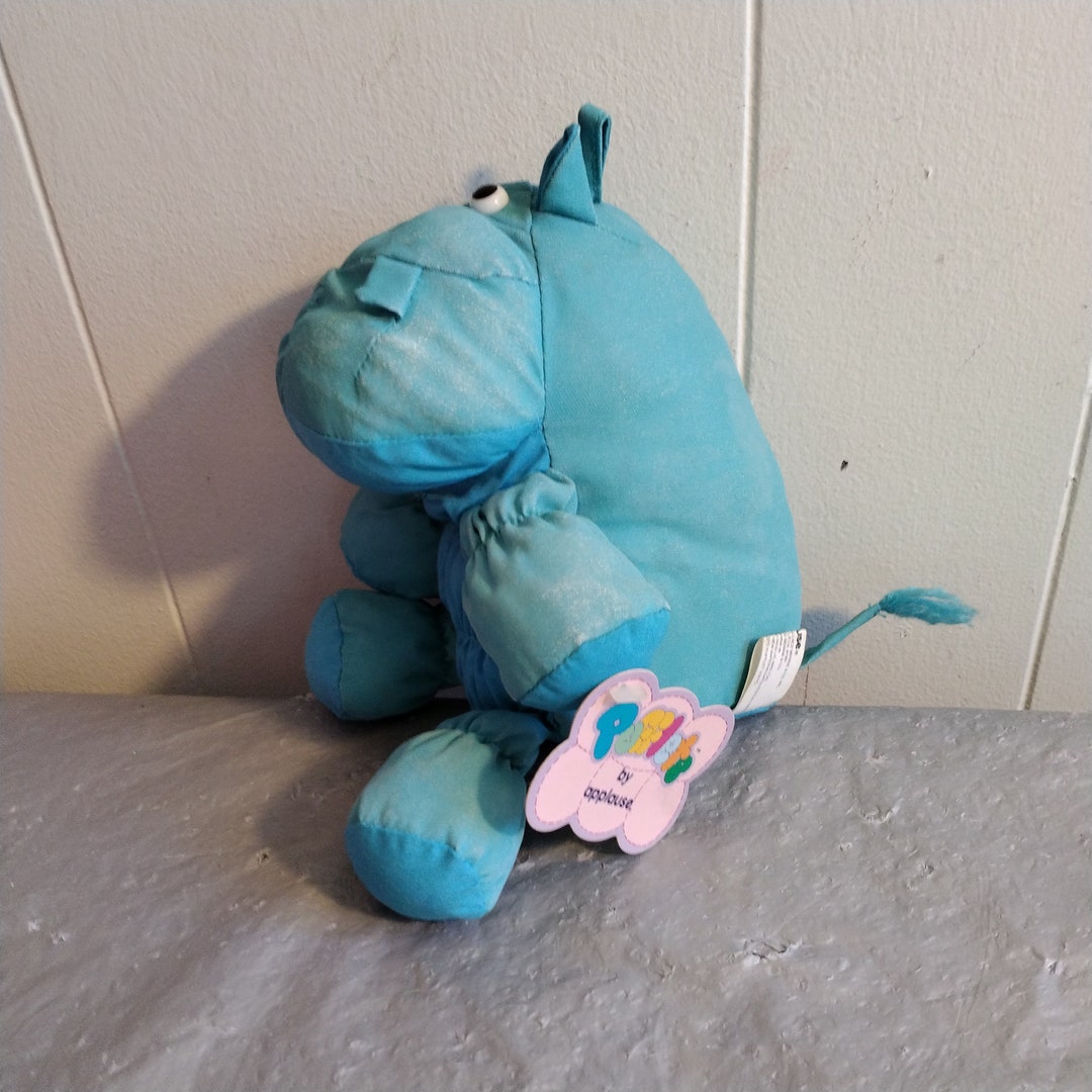 Vintage Applause Pufflets Hippo Toy, Blue Hippopotamus - Etsy