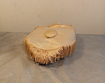 Vintage Pill Box Hat with Fringe