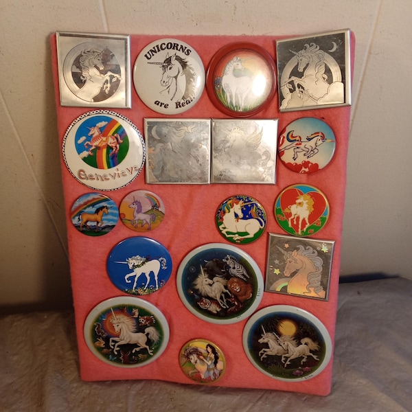 Unicorn Pinback Lot, 1990s Hasbro Unicorns