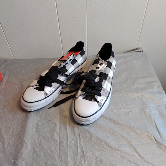 NOS Air Walk Sneakers, Black Checkered Sneakers 8 - image 1