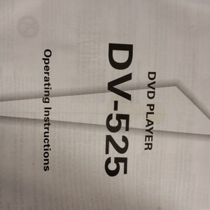 Vintage Pioneer DVD DV-525 Manual