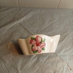 Vintage Homer Laughlin Pink Floral Restaurant ware Bowl, Dorothy Draper Greenbrier Hotel Resort