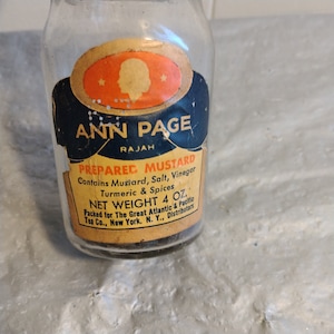 Vintage Ann Page Mustard Jar, Spice Jar