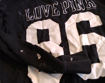 T-shirt Victoria's Secret Rose, Imprimé Animal Et Strass, Col Rond - Neuf Avec étiquette