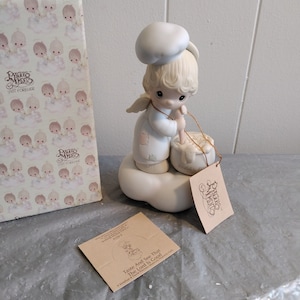 Vintage 1983 Enesco Precious Moments Taste and See That The Lord Is Good, 1980s Enesco Precious Moments E-9274