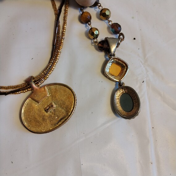 3 Vintage Necklace, Tassel Necklace Bead Drop Nec… - image 7