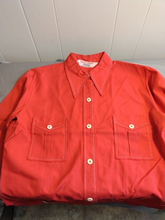 Vintage Koret of California Koratron Red Tunic Blo