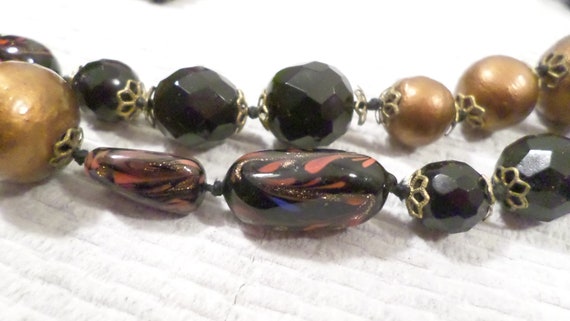 Vintage Eugene Jewelry Set, Beaded Necklace & Clu… - image 8