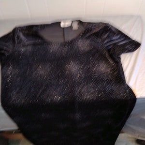 Vintage Black Poly Spandex Dress L 12/14