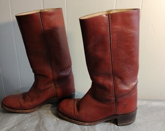 Vintage Frye Campus Boots Men’s Size 10 Reddish Brown Leather