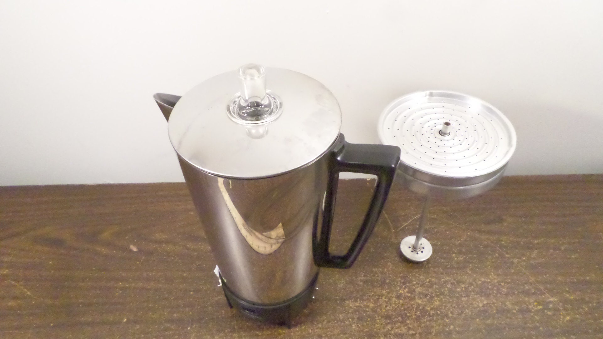 Vintage Presto Electric Percolator Coffee Pot Stainless 9 Cup