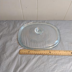Ovaal deksel van pyrexglas F 12 C