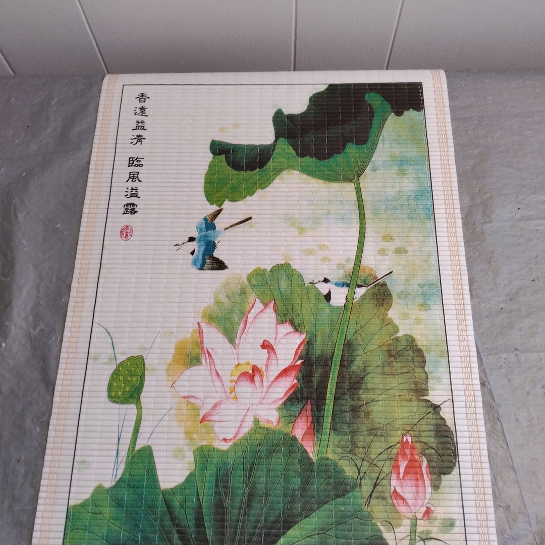 Vintage Asian Floral Bird Wall Hanging, Scroll Wall Hanging Etsy