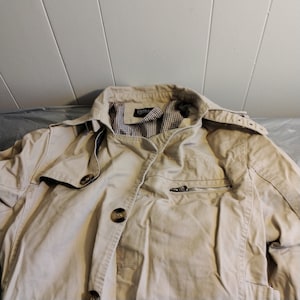 Tan Mens Jacket, Fashion Vogue Mens Light Jacket XXL