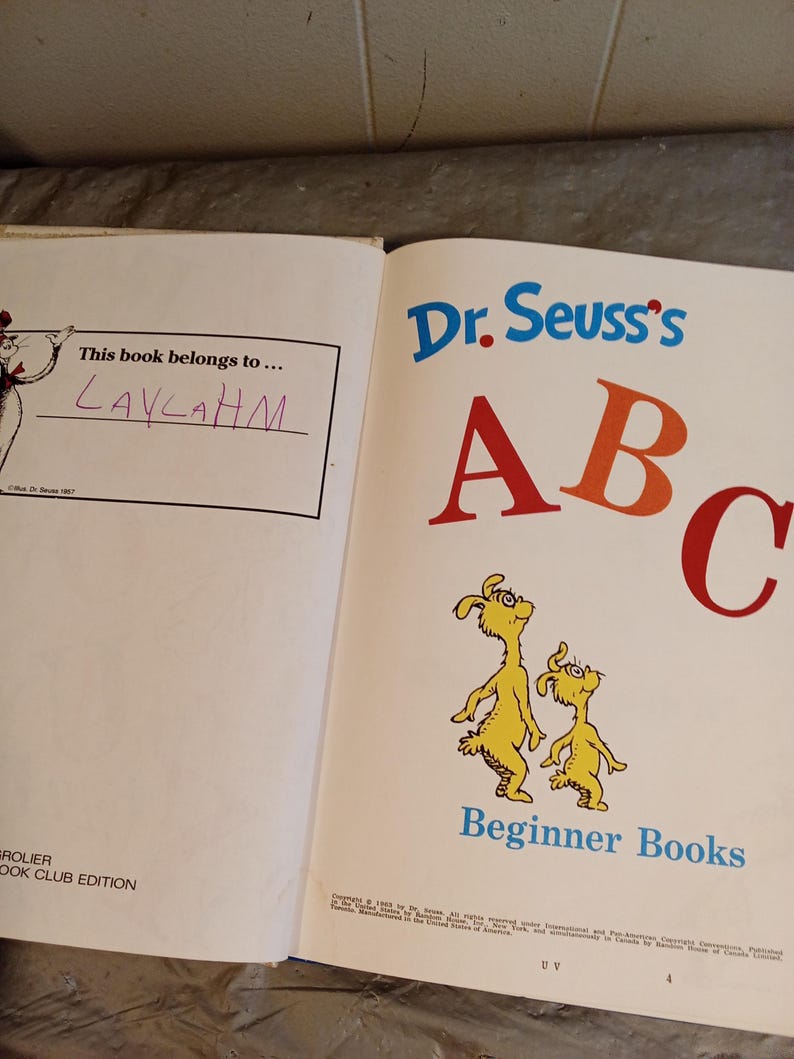 1963 Dr Seuss ABC HC Book, Beginner Books, Read Description - Etsy