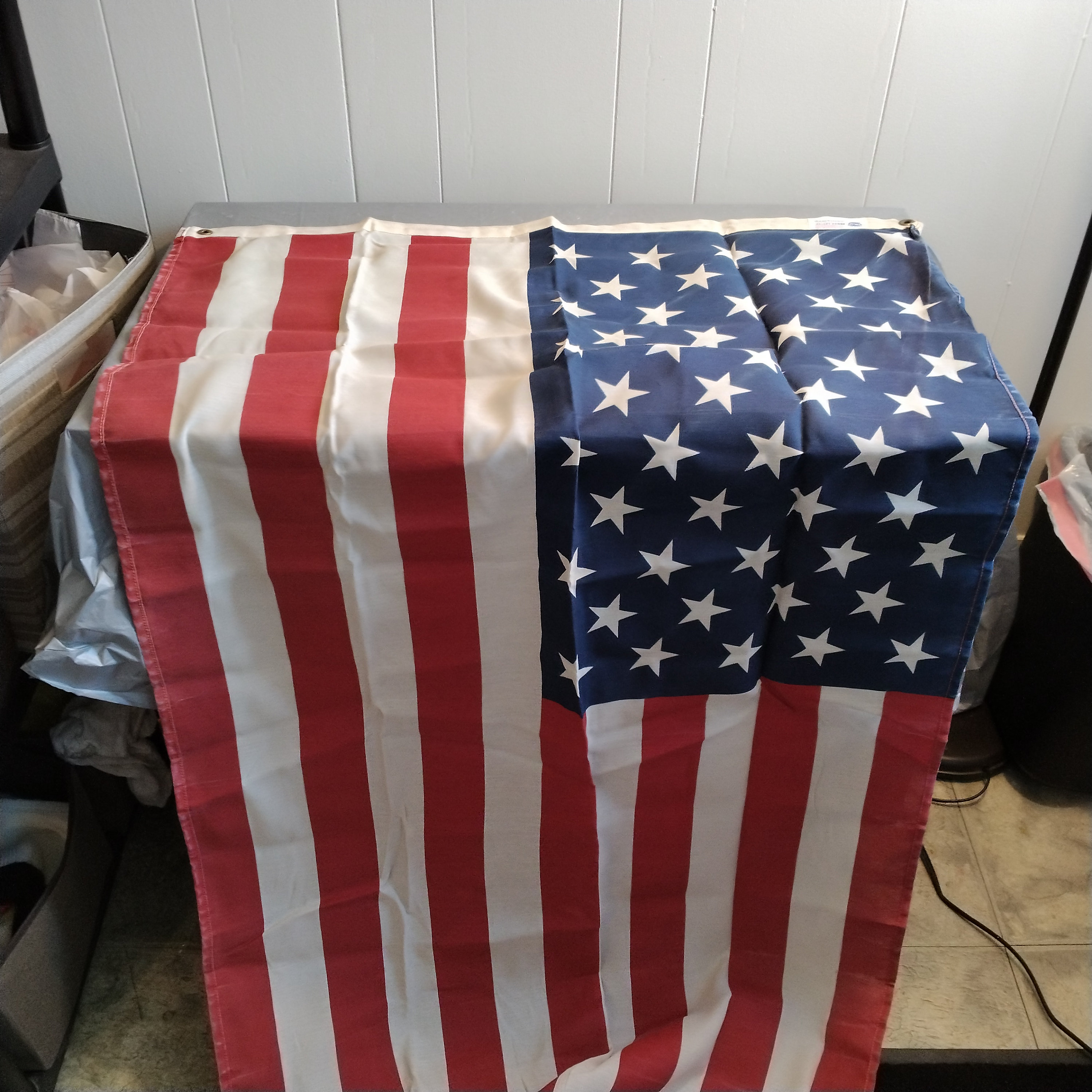 ヴィンテージ USA製 VALLEY FORGE FLAG 星条旗 50スター Vintage Valley Forge 'Challenger' 50 Star American Flag 100