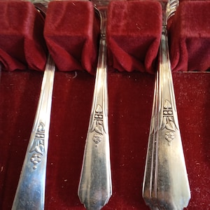 58 pc Simeon & George H Rogers Co Silverware Set in Case