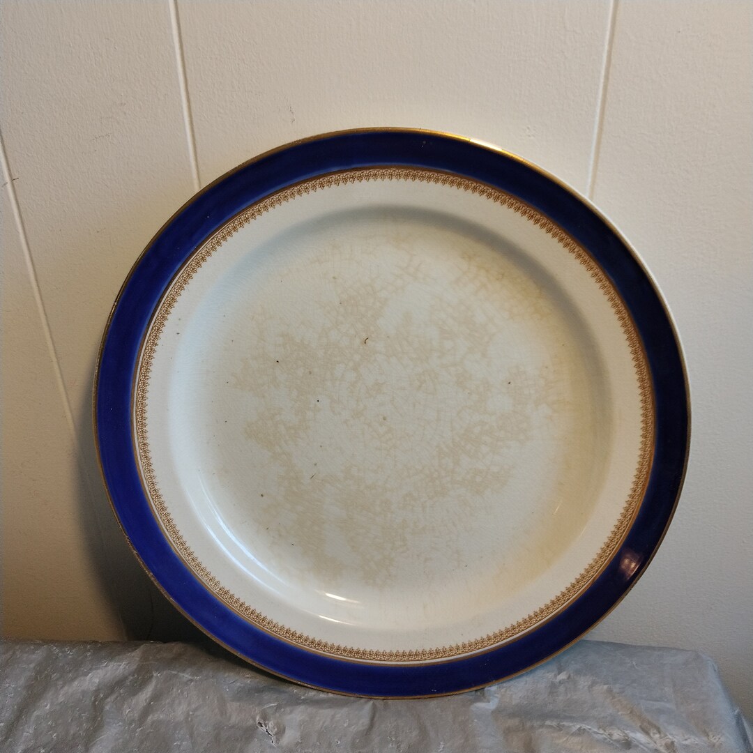 Antique Vintage Wedgwood & Co LTD Cobalt Sapphire Round Platter ...