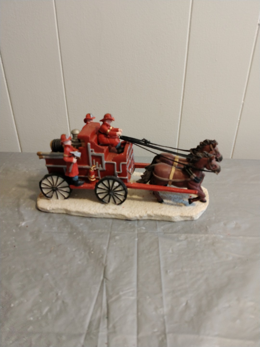 Horse Drawn Fire Truck Figure - Etsy