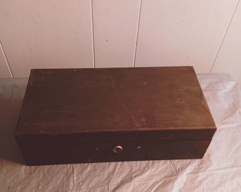 Vintage Metal Document Box, Read Description